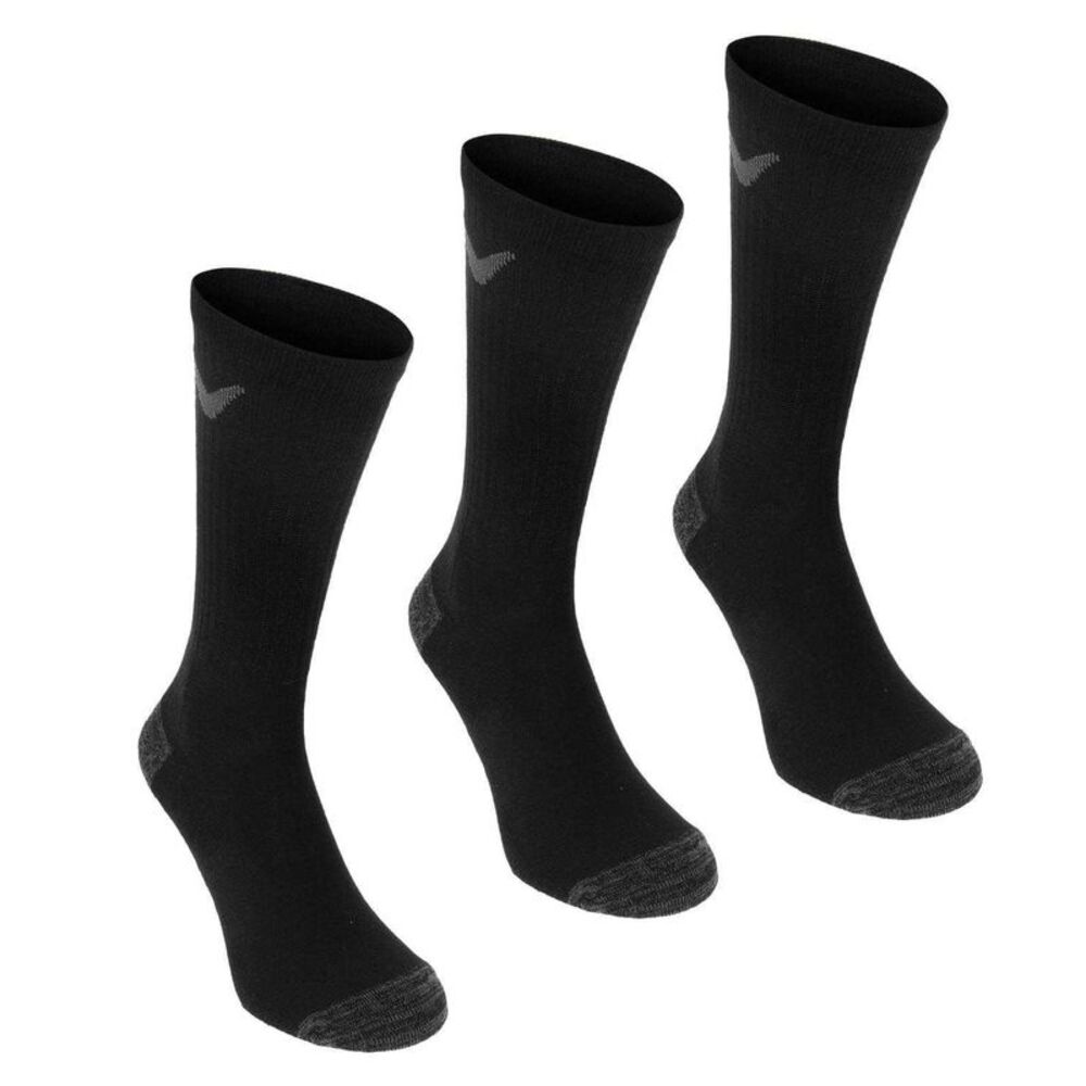 Callaway Mens Cushioned Crew Socks (Pack of 3) / Black
